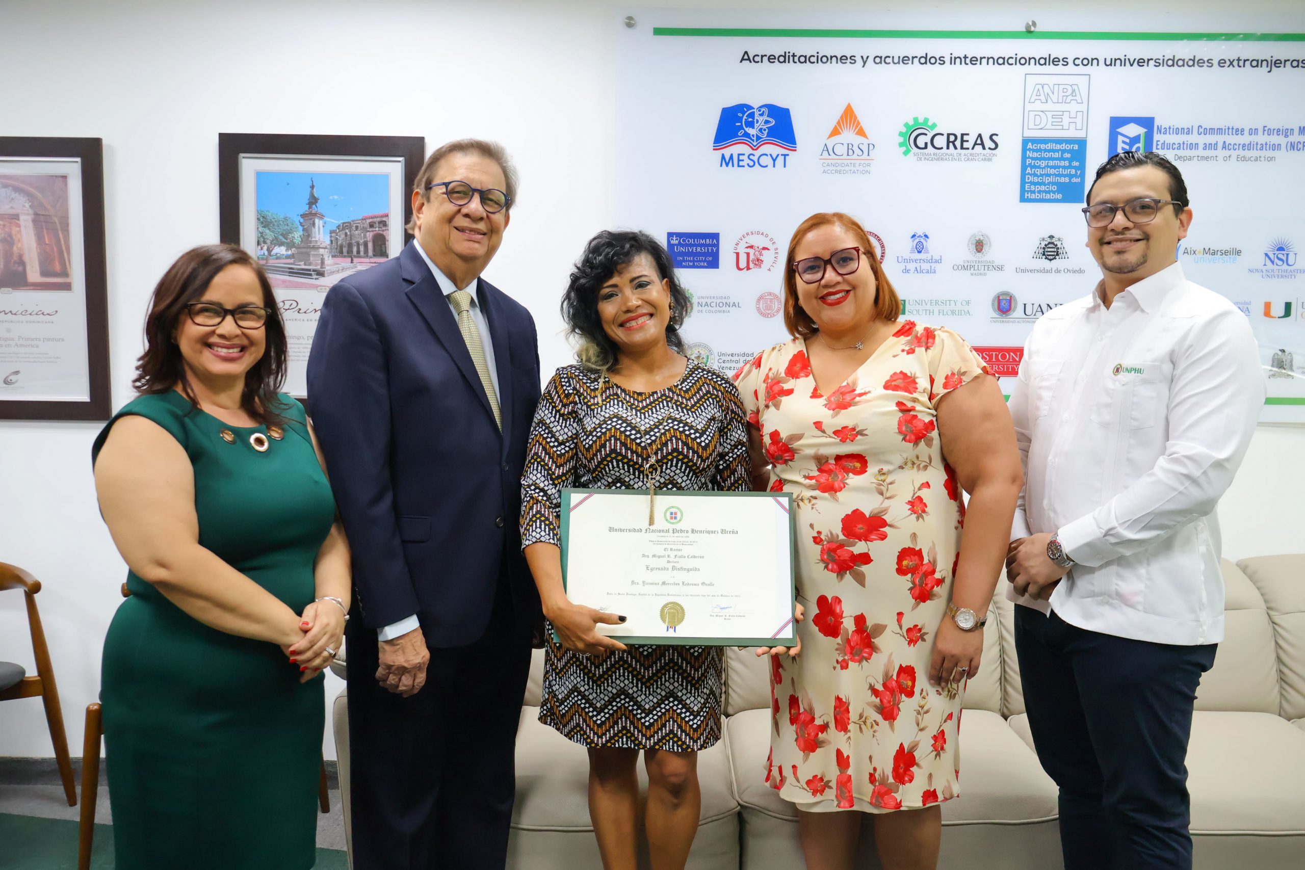 UNPHU recognizes as a distinguished graduate. Yazmina Mercedes Ledesma Ovalle